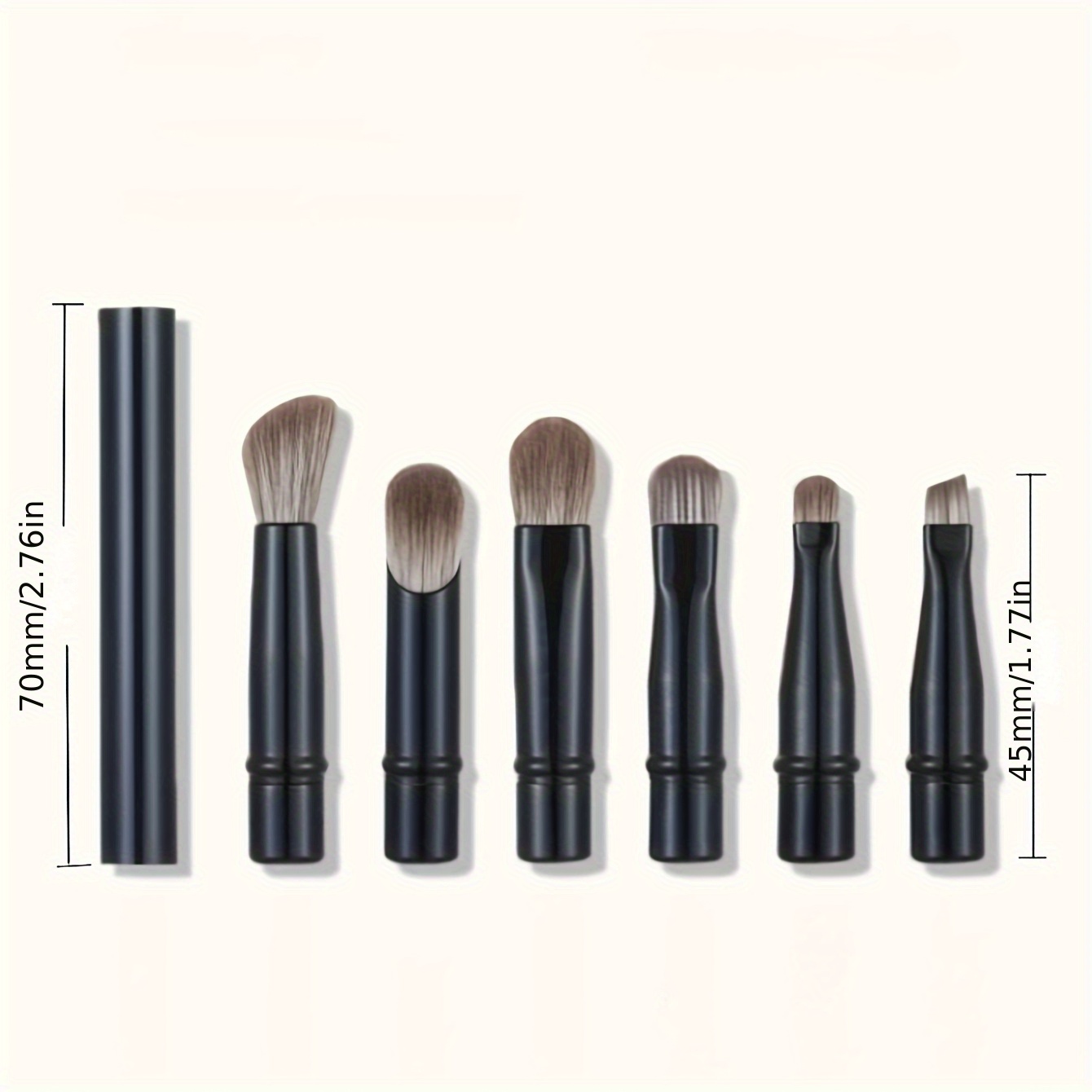 6pcs Mini Travel Makeup Brush Set with Storage Case