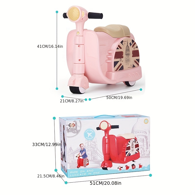 Children's Two-in-one Sliding Luggage Cart Can Be Used As A Sitting And Riding  Luggage Box, Baby Travel Tool, Without Electricity, Riding Suitcase,  Storage With Shoulder Strap, Bearing - Temu