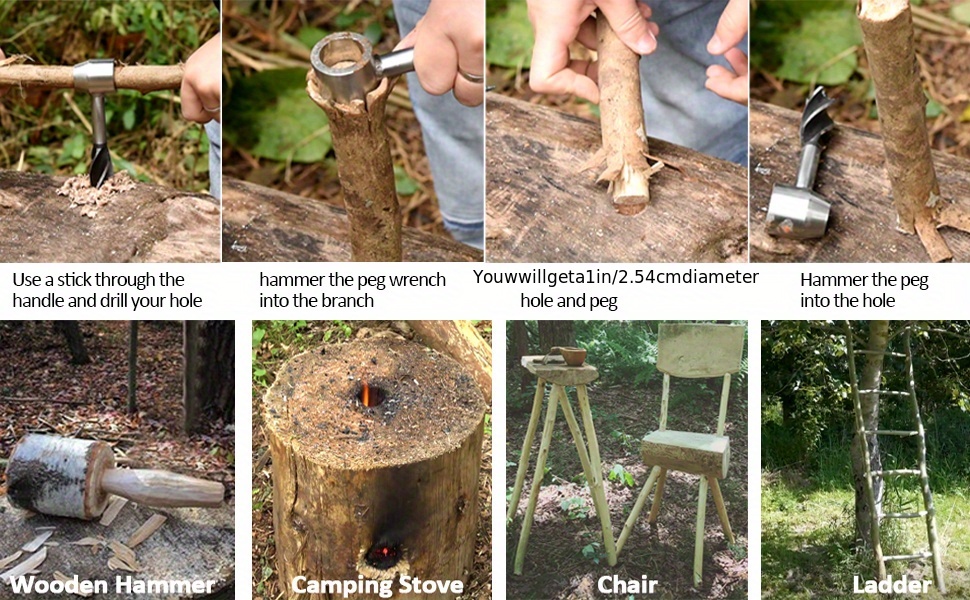 Strumento Sopravvivenza Residenti Specifici Bushcraft, Manuale Attrezzatura  Bushcraft Auger Drill Wood, Scottish Eye Wood Drilling Stake E Macchina  Manuale Creazione Buchi Campeggio, Attività Allaperto, Escursionismo -  Industria E Commercio - Temu Italy