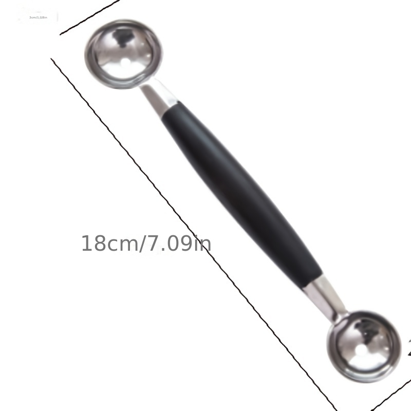 Stainless Steel Double-end Melon Baller Scoop Fruit Spoon Ice