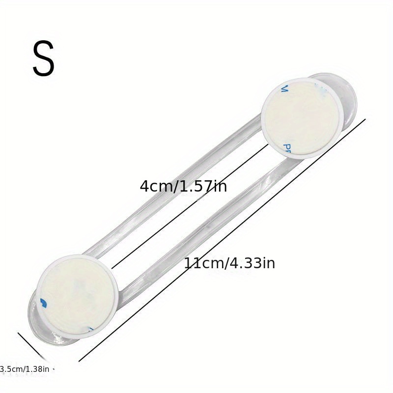 10pcs transparent strap shaped drawer lock keep your kids safe with   finger protection locks details 1