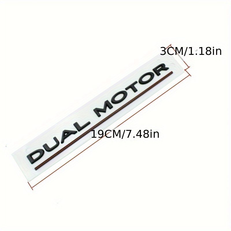 1 шт. наклейка з емблемою dual motor з abs пластику для багажника та бічної панелі автомобіля, вигравійний   літер для кастомізації транспортного засобу, декорування авто | сучасний вигляд | легке нанесення, автомобільні стікери 1