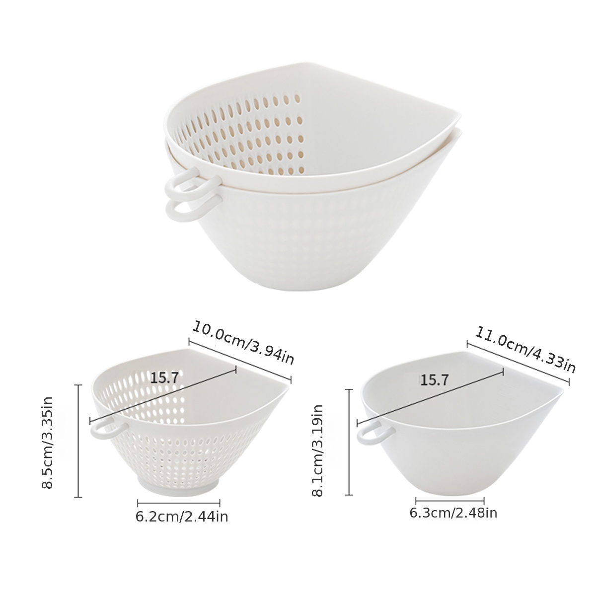 1pc Mini Food Funnel Double Layer Multi Function Plastic Filter