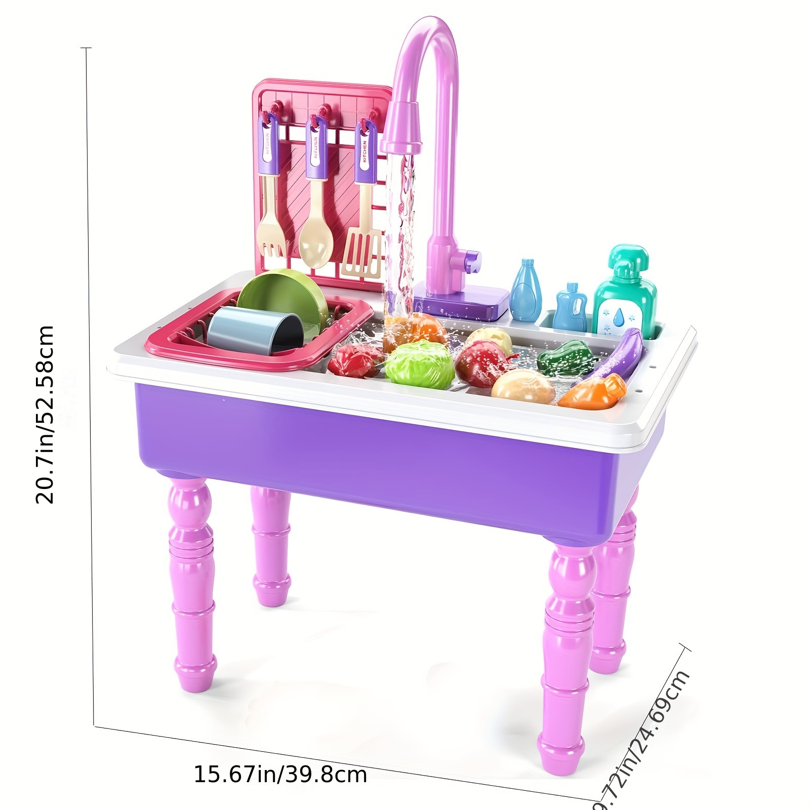 Lavabo Montessori Cocinita Infantil Fregadero De Juguete Con Agua