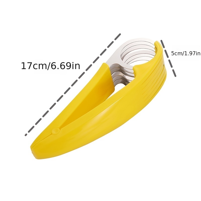 Banana Slicer Fruit Knife Kitchen Gadget Bar Tools Veggie Cutter Stainless  Steel
