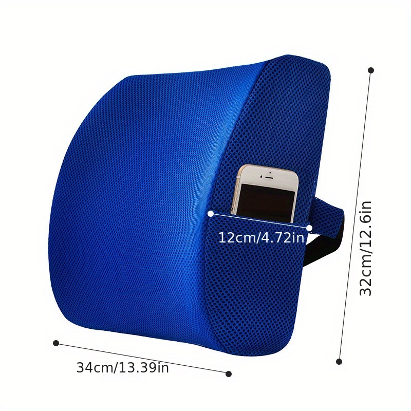 Memory Foam Lumbar Support Pillow Back Cushion For Office Chair And Car Seat  - Temu