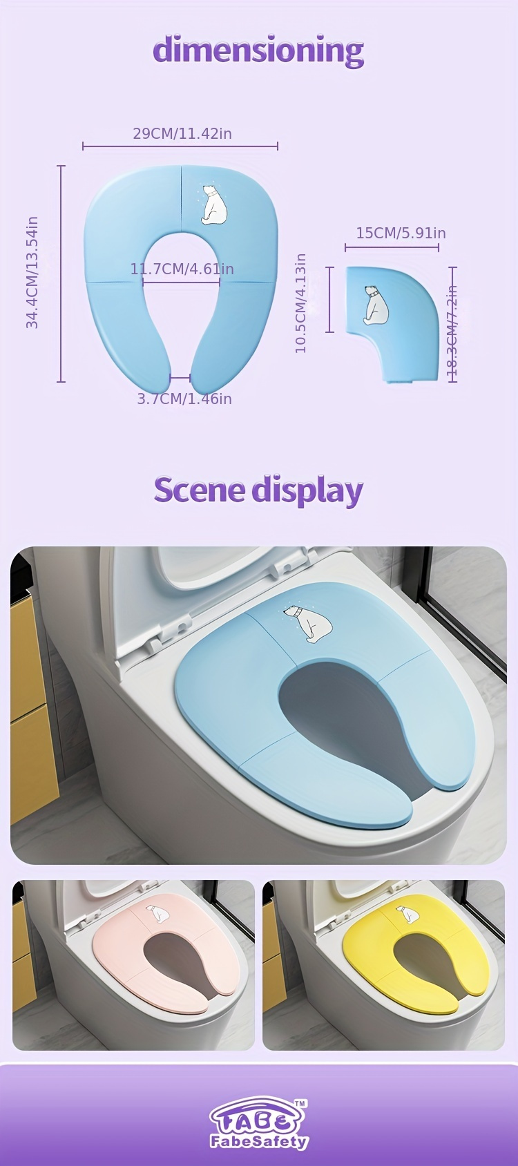 portable folding plastic toilet training seat   3 8 easy to clean lightweight design with splash guard chinese     multiple colors details 7