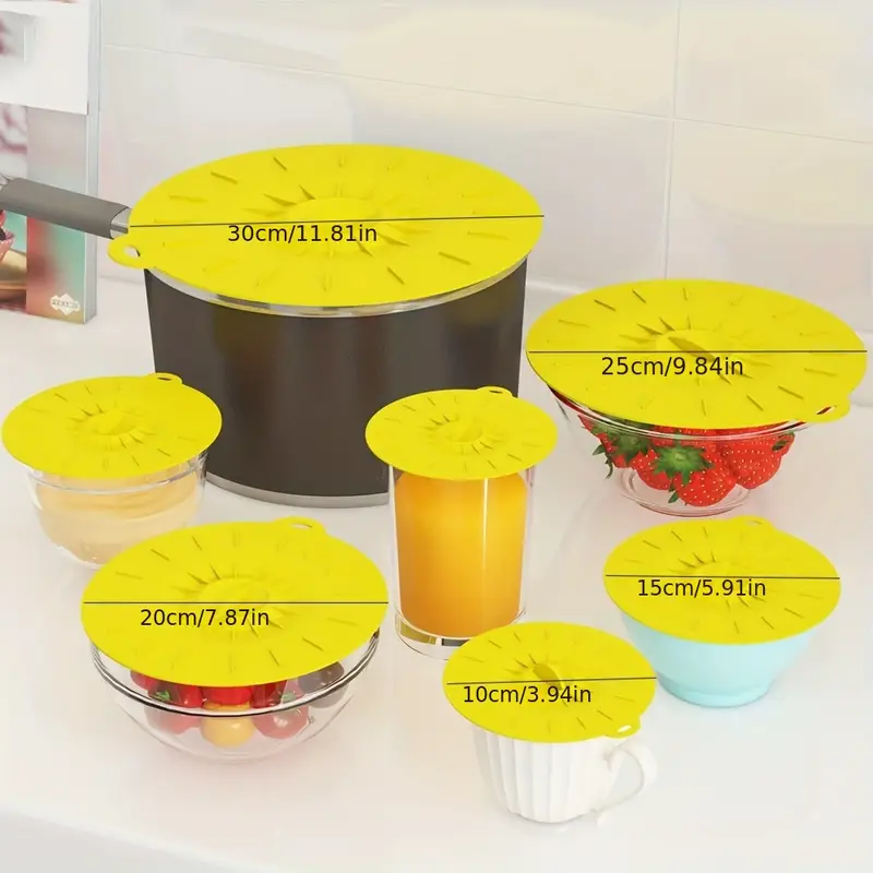 Silicone Suction Lids Heat Resistant Microwave Cover - Temu