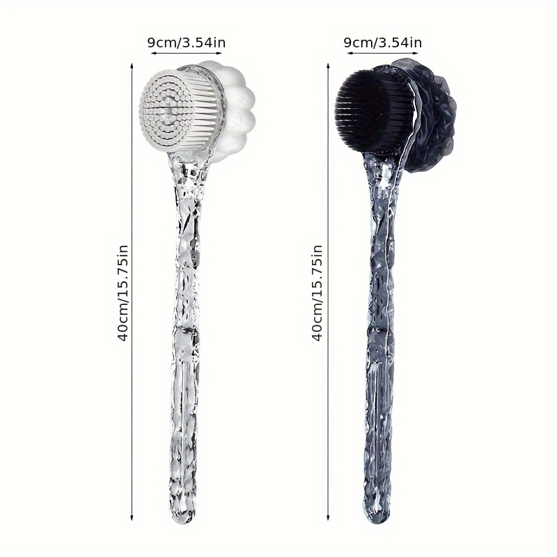 Long-Handle Soft Nylon Back Massager & Bath Brush