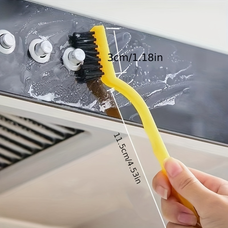 3pcs/set Kitchen Cleaning Brush For Stove, Gas Stove, Kitchen Range Hood,  Cookware, Steel Wire Small Brush For Household Cleaning Tool