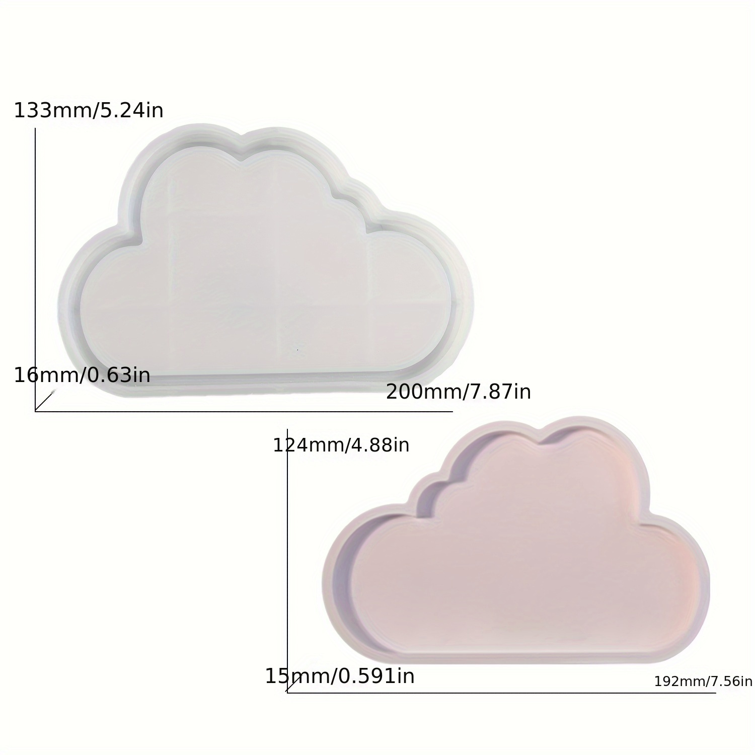 Resin Casting Mold Silicone Cloud-shaped Storage Tray Mold Diy Desktop Jewelry Dish Casting For Plaster Resin Coaster Making