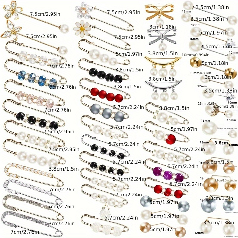 

35pcsrandom Brooch Set - Pin Decorations For Clothing, Accessories, And - For Women, And Jewelry