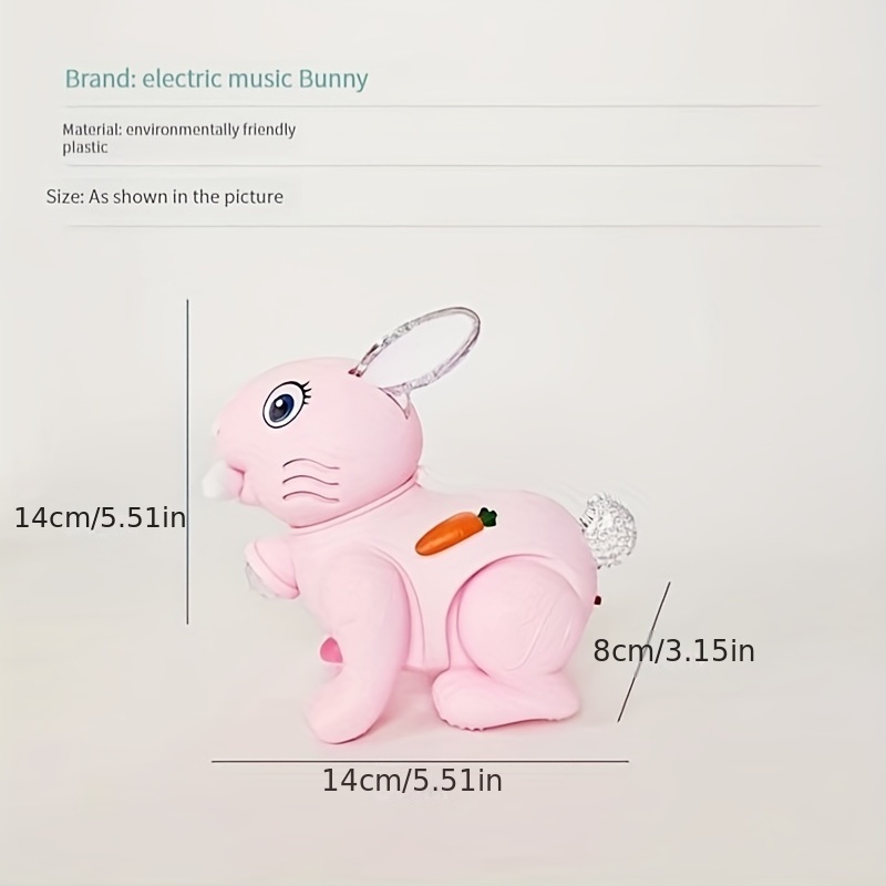 Crawling Toy Electric Light And Music Bounce Rabbit Puzzle Playhouse Toy  Electric Pulling Rope Little Rabbit Toy