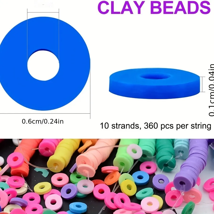 5 Different Blue 10 Strands Polymer Clay Beads For Jewelry - Temu