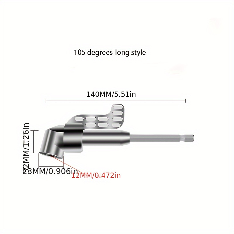 Electric Screwdriver Corner Device Turning Drill Screwdriver Hand Drill 90  Degree Corner Device, Size:140mm