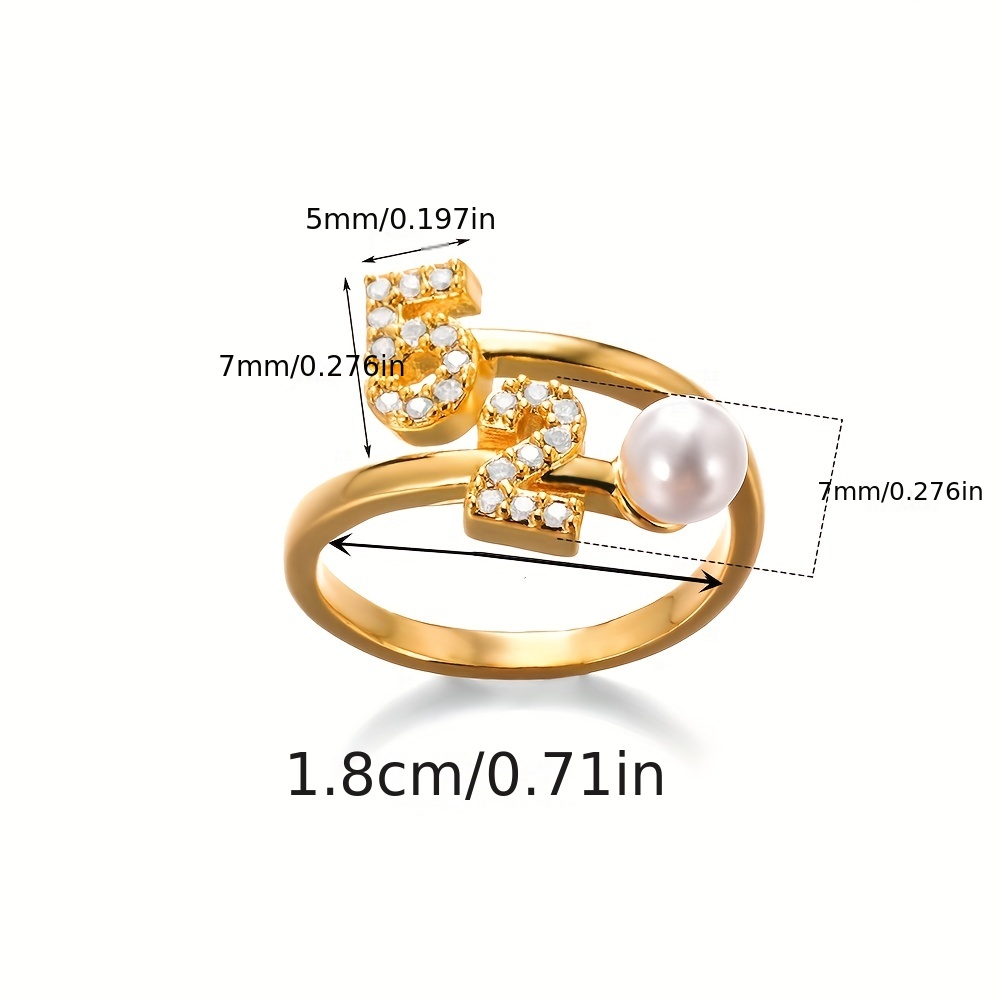 Anillo De Promesa Elegante Diseño Especial 520 Que Significa Te Amo Chapado  En Oro De 18 K Circonita Brillante Pavimentada Y Piedra Lechosa Solo Elige