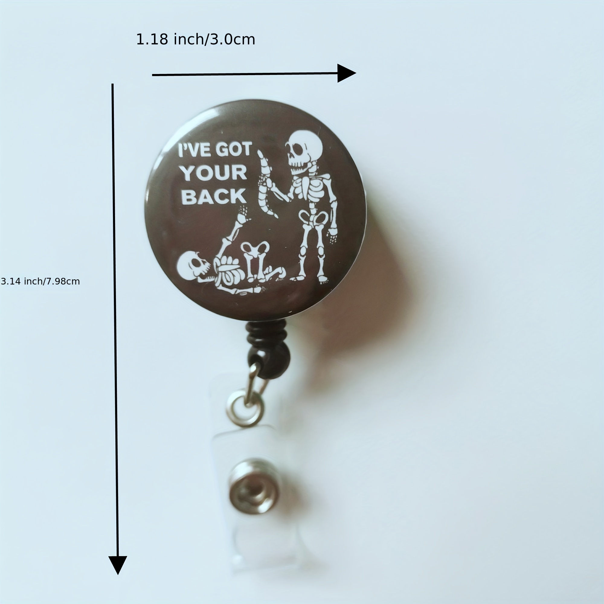 I've Got Your Back Badge Reels Holder Retractable Spine Chiropractor Orthopedics ID Clip for Nurse Name Tag Card Cute Funny Fun Cool Nursing