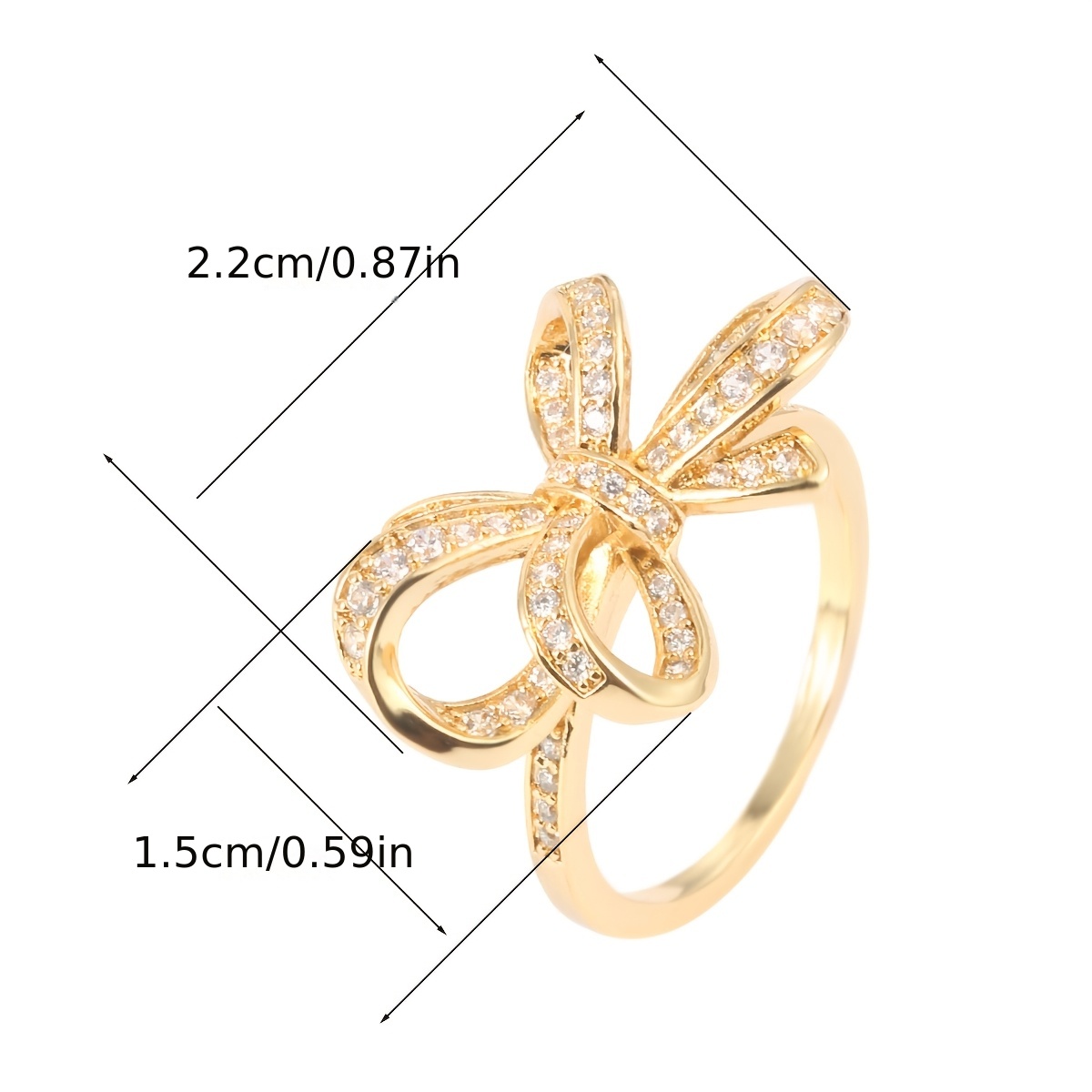 Bow Tie Zirconia Women's Ring