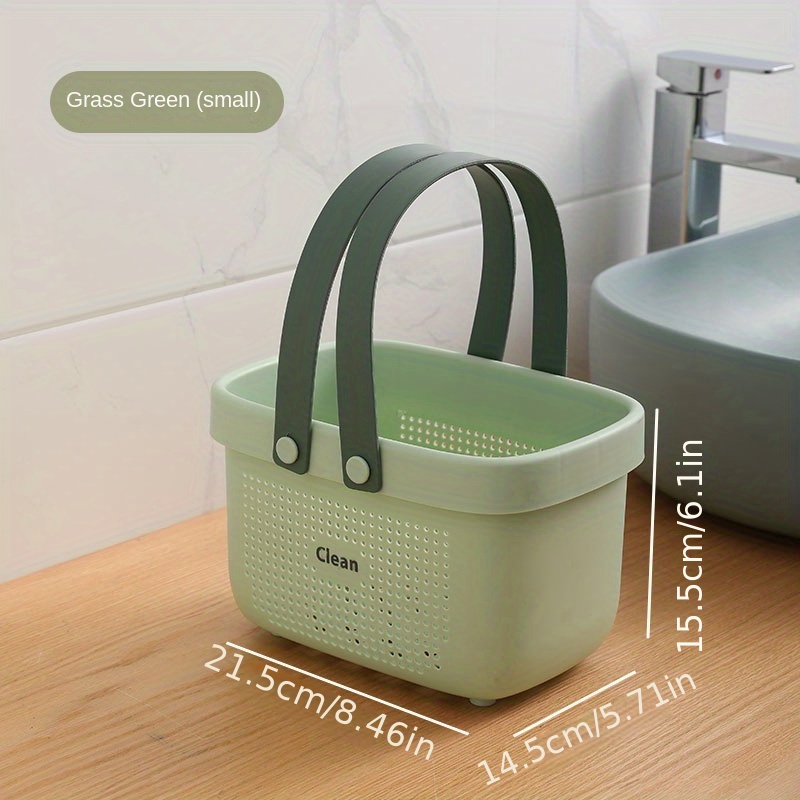 1pc Portable Bathroom Shower Basket, Cute Bath Basket For Toiletries, Soap Storage  Organizer