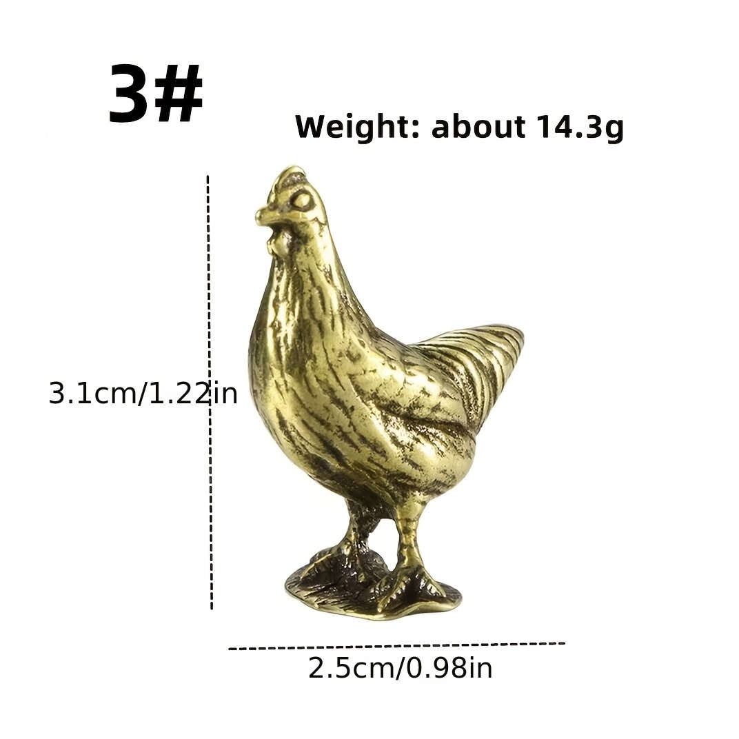  Hilitand Brass Luck Rooster Chicken Statue Feng Shui for Decor  Meaning Good Luck and Wealth one of The Zodiac Signs 10cm/3.94in : Home &  Kitchen