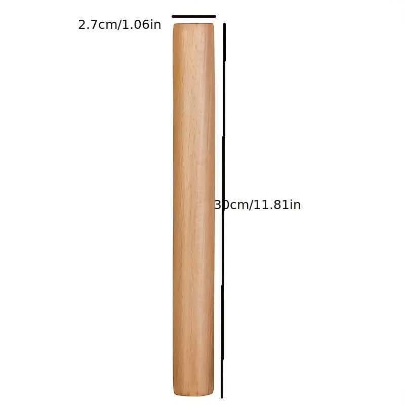 Solid Wood Rolling Pin for Pizza, Pie, Cookies, Noodles - Kitchen Gadgets