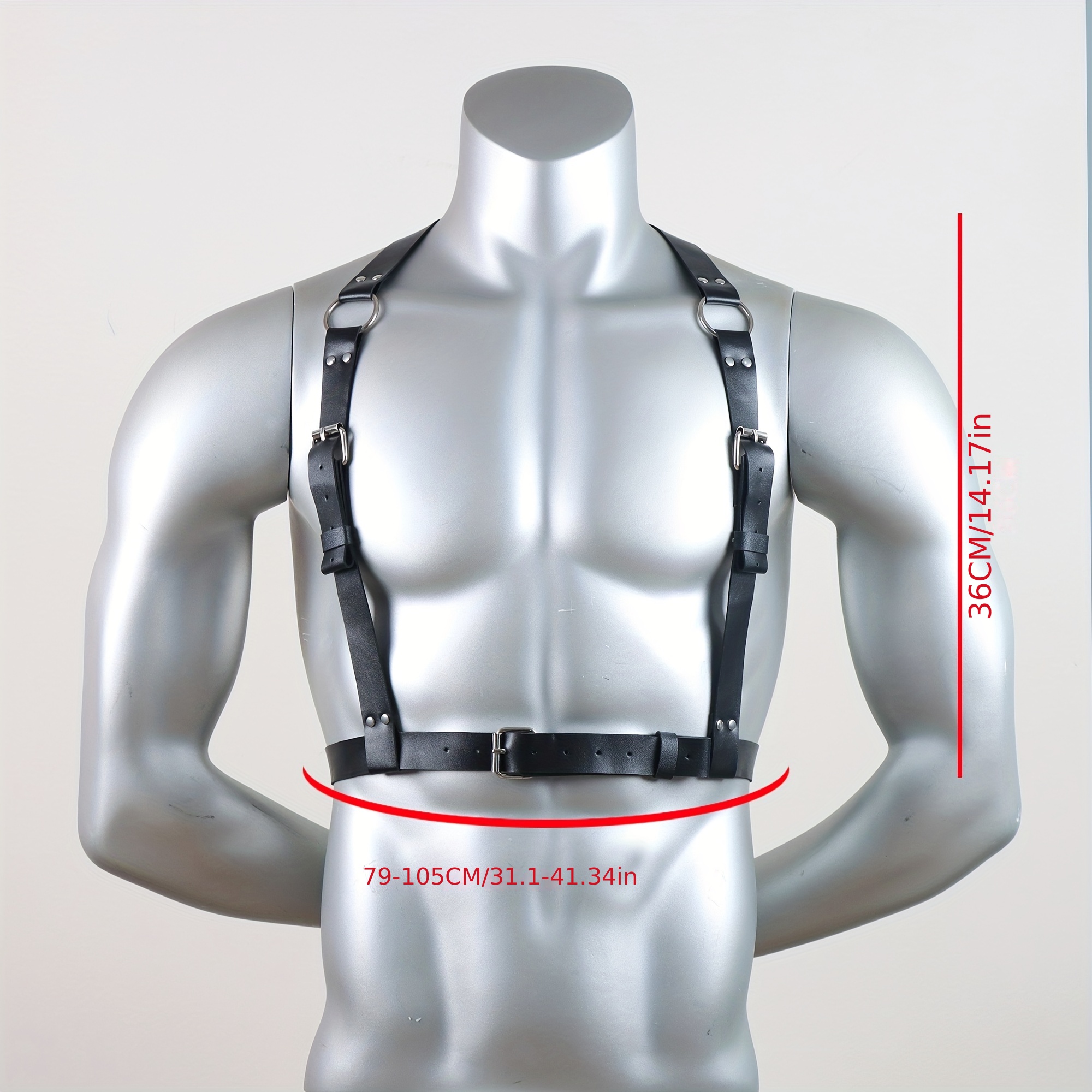 Erotic Leather Chest Harness for Muscle Men / Belts Body Harness