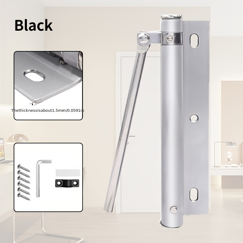 quiet adjustable stainless steel automatic door closer rust proof foldable design for home and office use