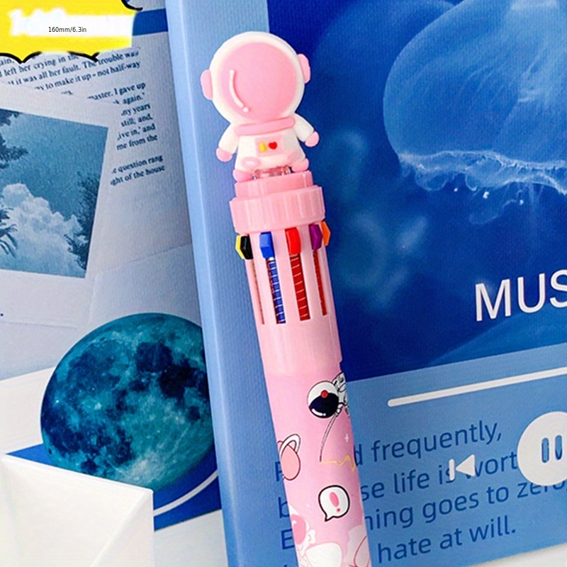 10 Colors Cartoon Astronaut Ballpoint Pen School Office Supplies