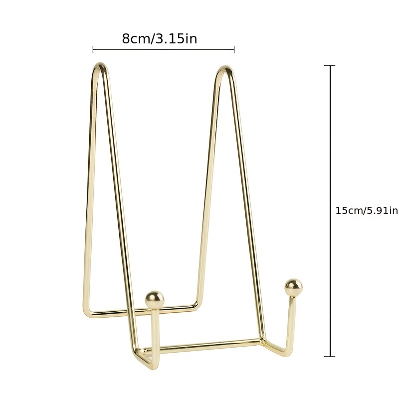 Plate Stand for Display Gold Iron Easel Plate Holder