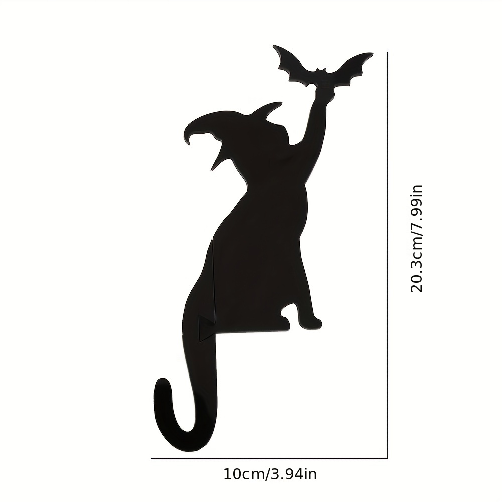 Halloween Black Cat Bat Shape Acrylic Home Door Corner - Temu