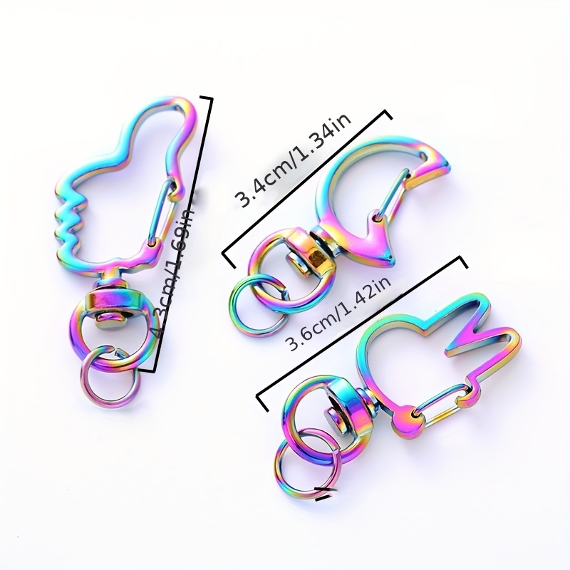 Gradient Color Swivel Lanyard Snap Hook With Key Rings - Temu Canada