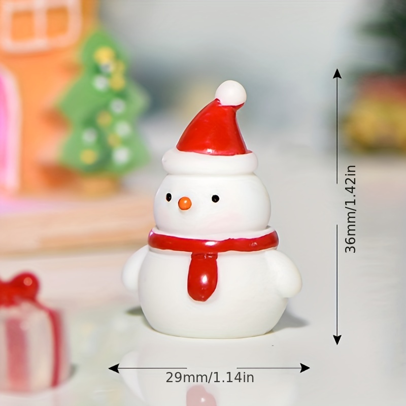 New Christmas Lover Santa Claus snowman Deer miniature figurine Model  dollhouse home fairy garden decoration accessories modern