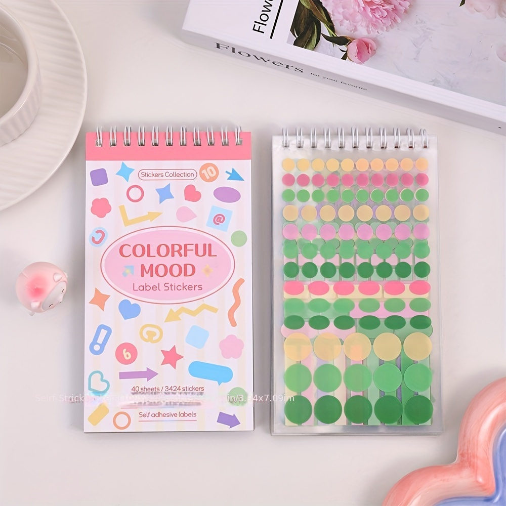 3424pcs Colorful Mood Stickers for DIY Crafts