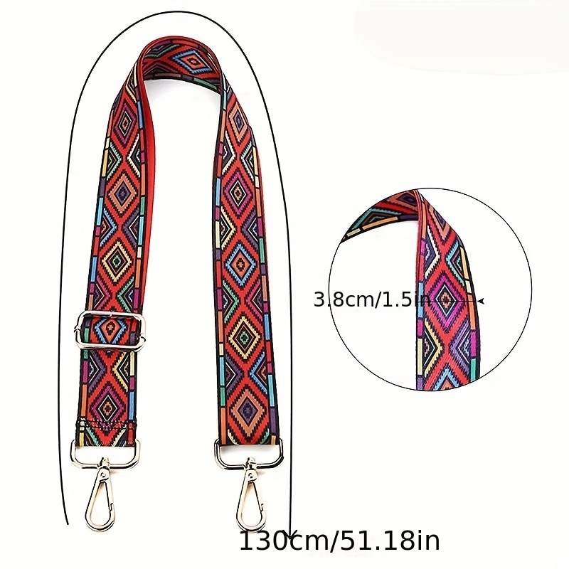 Boho Style Adjustable Shoulder Strap, Width Replacement Belt, Striped Wide  Purse Strap - Temu United Arab Emirates