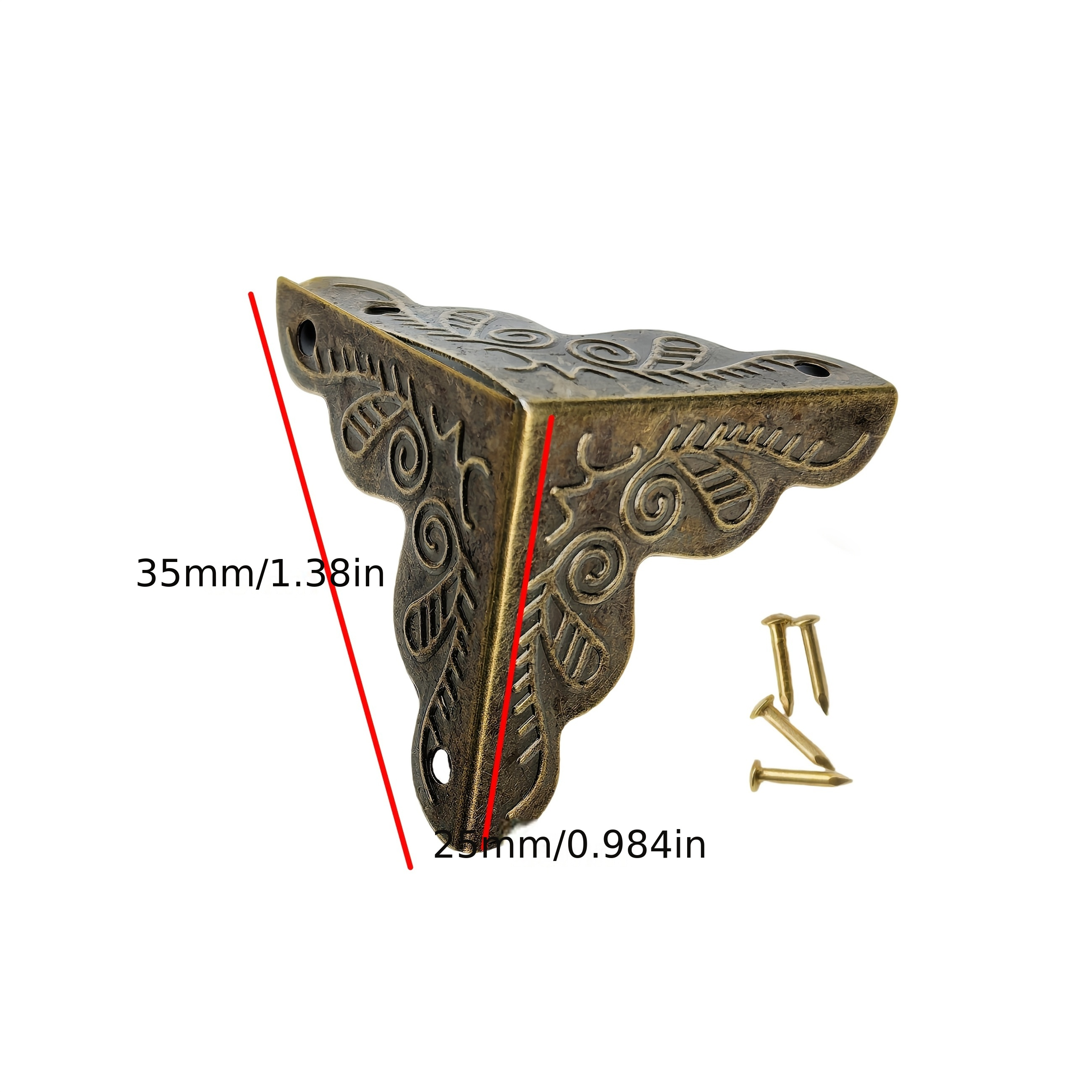 a set of 12 30 exquisite printed   protectors with nails for classical diy   durable   provide thoughtful protection for your wooden boxes   preventing   and wear and extending the   of your items 3