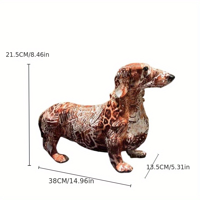 Dazzle Large Dachshund Dog Creative Resin Crafts Home - Temu