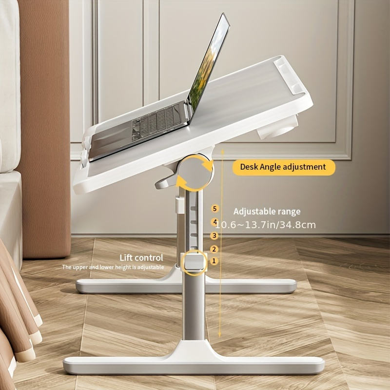 folding table home office computer table portable laptop table bed sitting reading writing lazy study table table tray table adjustable laptop bed height and angle