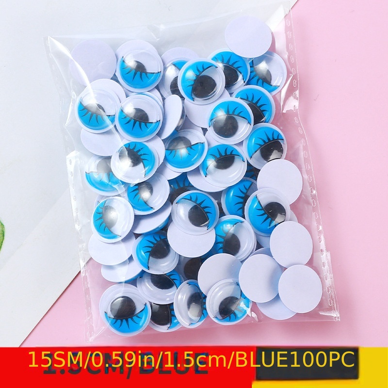 1.5cm Googly Moving Eyes White/black Pkg/100 