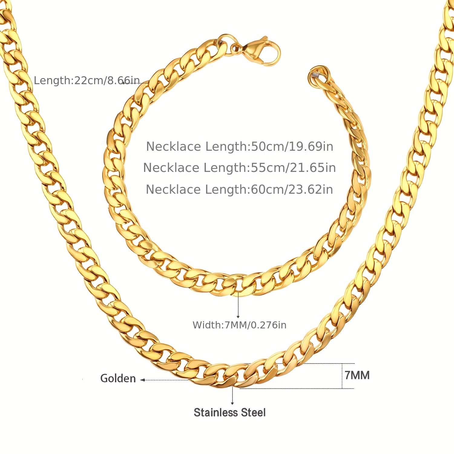 Necklace Plus Bracelet Hip Hop Style Jewelry Set Paved Rhinestone Cuban  Chain Design Suitable For Men And Women Silvery Or Golden Make Your Call -  Temu