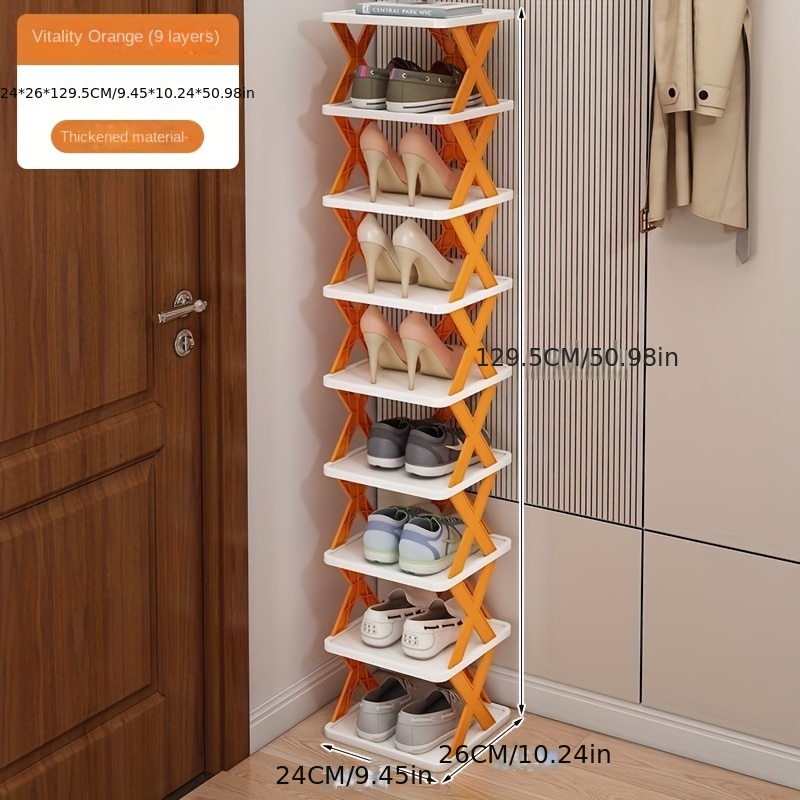 Multi-tier Plastic Foldable Shoe Rack, Stackable Detachable Shoe Rack,  Household Space Saving Storage Organizer For Entryway, Hallway, Bedroom,  Living Room, Home, Dorm - Temu