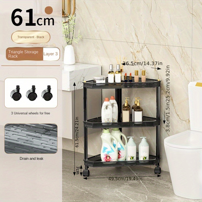 Multi-layer Floor Standing Bathroom Storage Rack - Tiered Shelf For  Organizing Toiletries And Personal Items - Temu