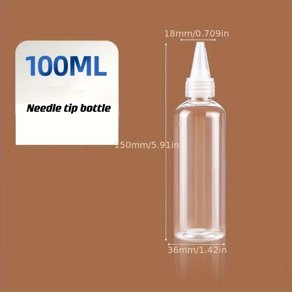 E-shop 5er-/60/100/150ML Klare Tropfflasche Quetschspender Tinte Flaschen Farbe Plastik Kleine Behälter Sandkunst Verpackung Lotion Kosmetik Verpackung