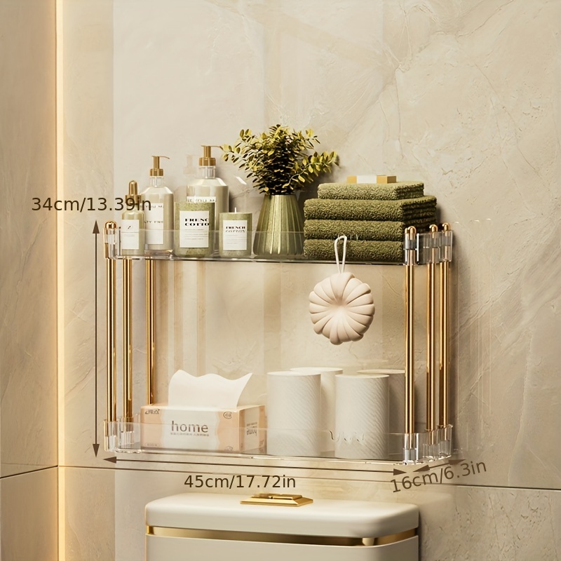 2/3 layer Storage Rack Bathroom Wall Mounted Storage Shelves - Temu ...
