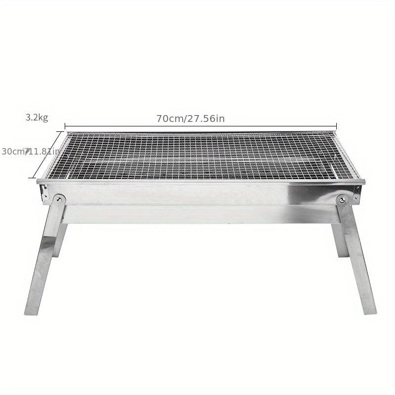 Portable Charcoal Grill for Camping Hiking Picnics - Folding BBQ Grill
