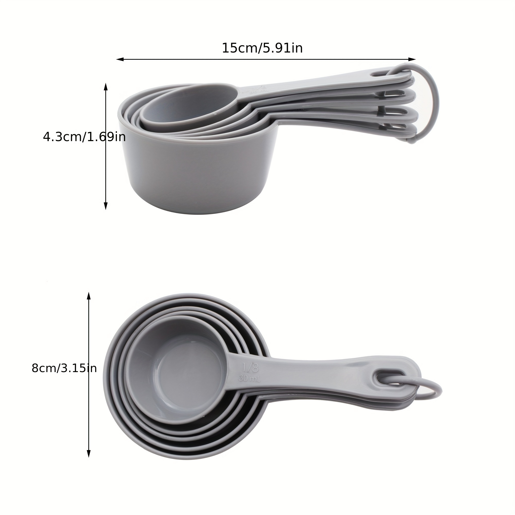 Nesting Measuring Cups And Spoons Set With Measuring Rule And Egg Separator  - Perfect For Dry And Liquid Ingredients - Temu