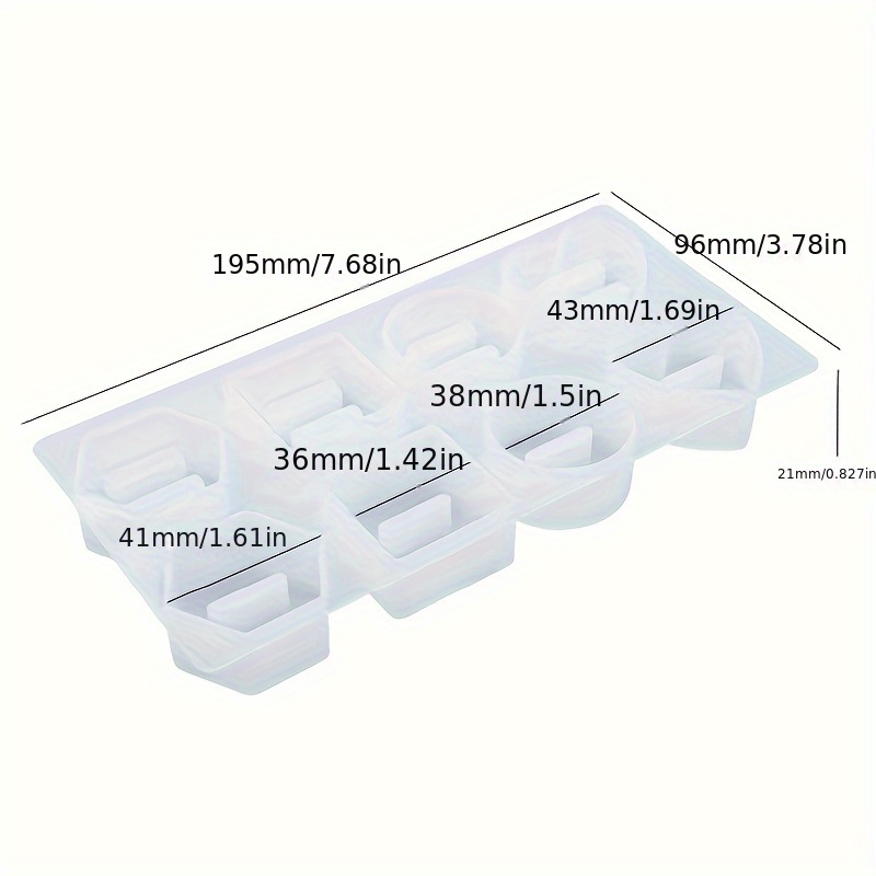 Image of 8- Silicone Resin Mold For Ring Holders - Hexagonal & Circular Jewelry Display Stands, Diy Craft Molds For Gypsum Cement Resin, Home Decor Organizer