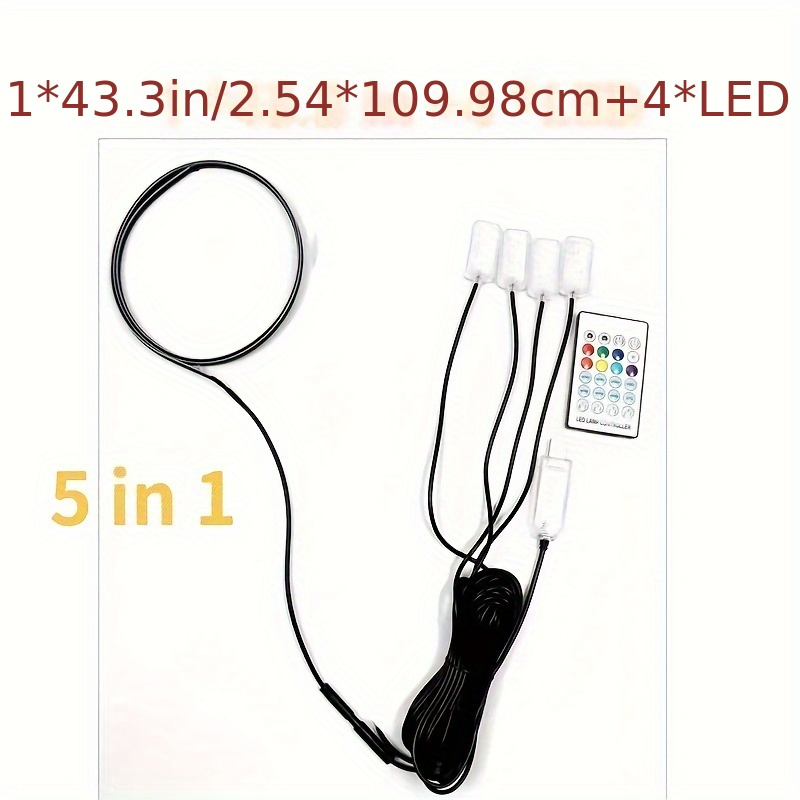 Durable USB LED Lampe USB 1 Pi??ce 14 CM Voiture Lumi??re RGB
