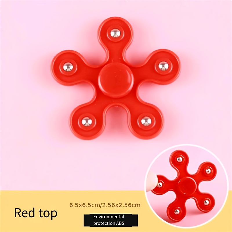 6pcs Fingertip Spinning Top Toys, Creative Five Beads Fingertip Spinning  Top Toys For Decompression