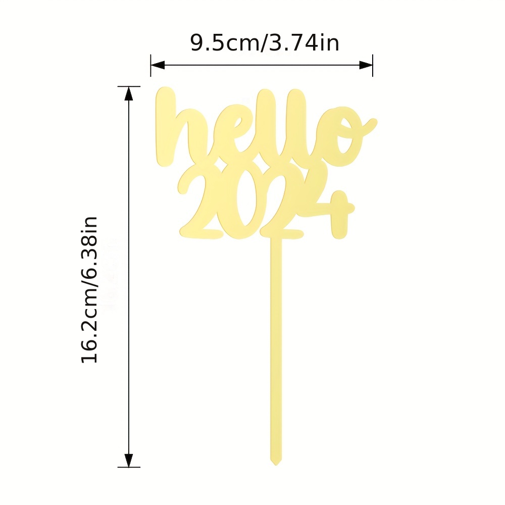 New year - Hello 2024 - Cake topper