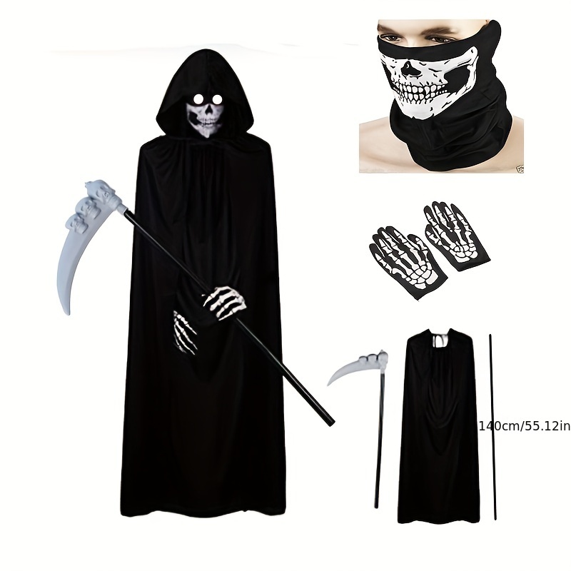 1 ensemble de costumes de Cosplay du dieu de la mort (masque +